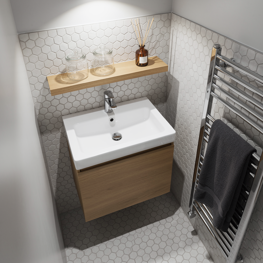 Badezimmer Waschtisch Ideen: Stilvolle Konzepte für jedes Bad 2 Platzsparender, schwebender Waschtisch als Badezimmer Waschtisch Ideen für kleine Räume